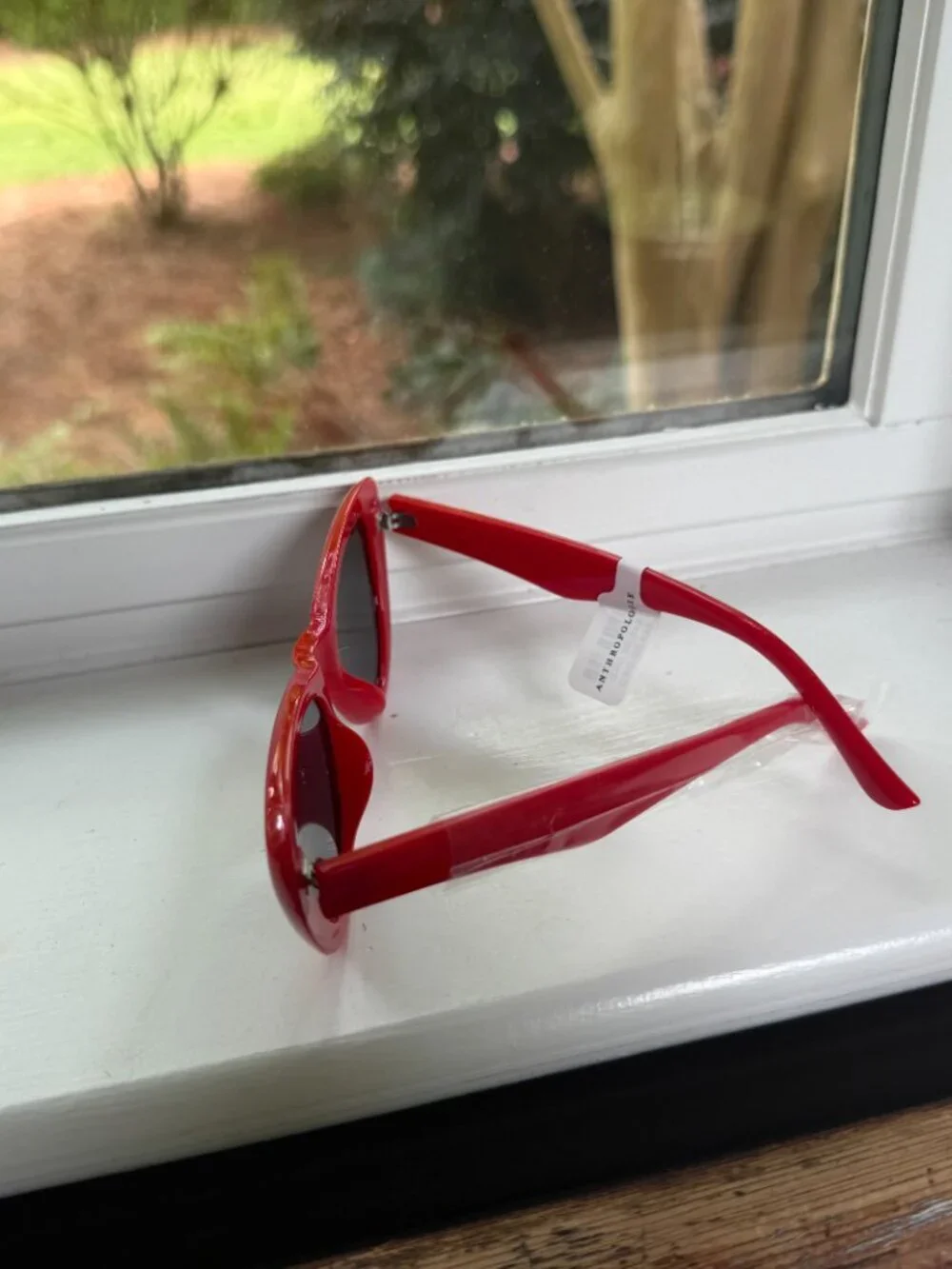NWT Anthropologie I-Sea Chunky Red Cat Eye Sunglass